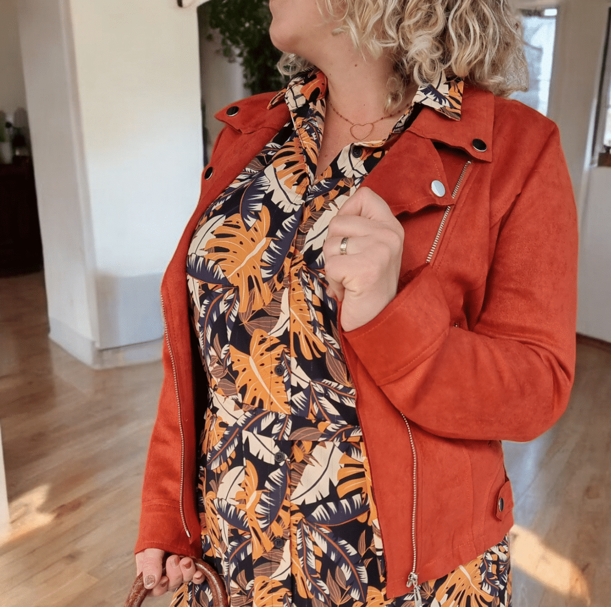 Veste Suédine Rouille – Image 3