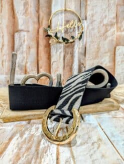 Ceinture Zèbre Beige