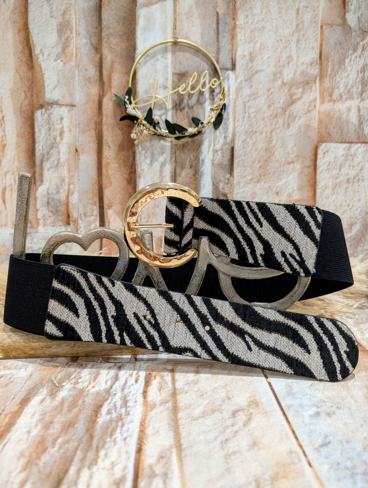 Ceinture Zèbre Beige – Image 2