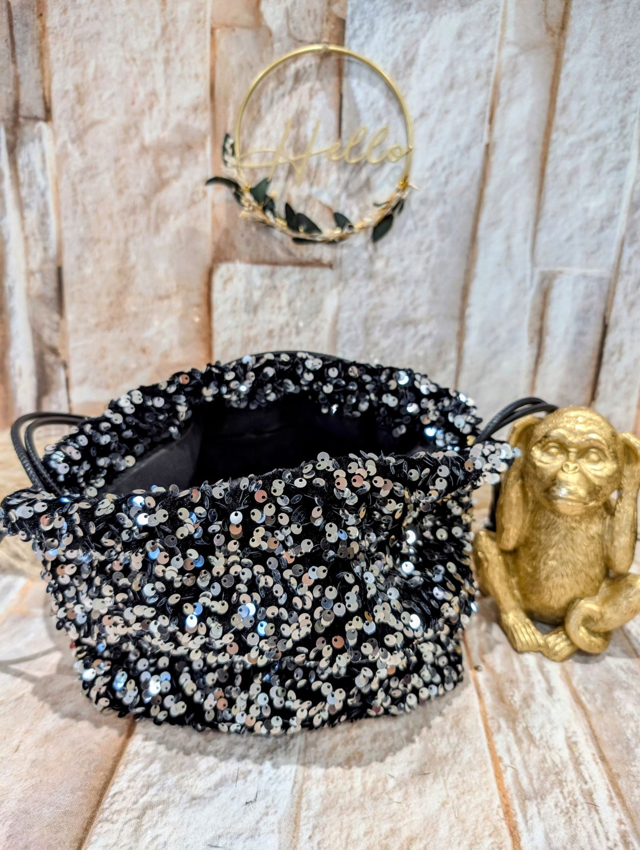 Sac Boule Sequin Argent – Image 2