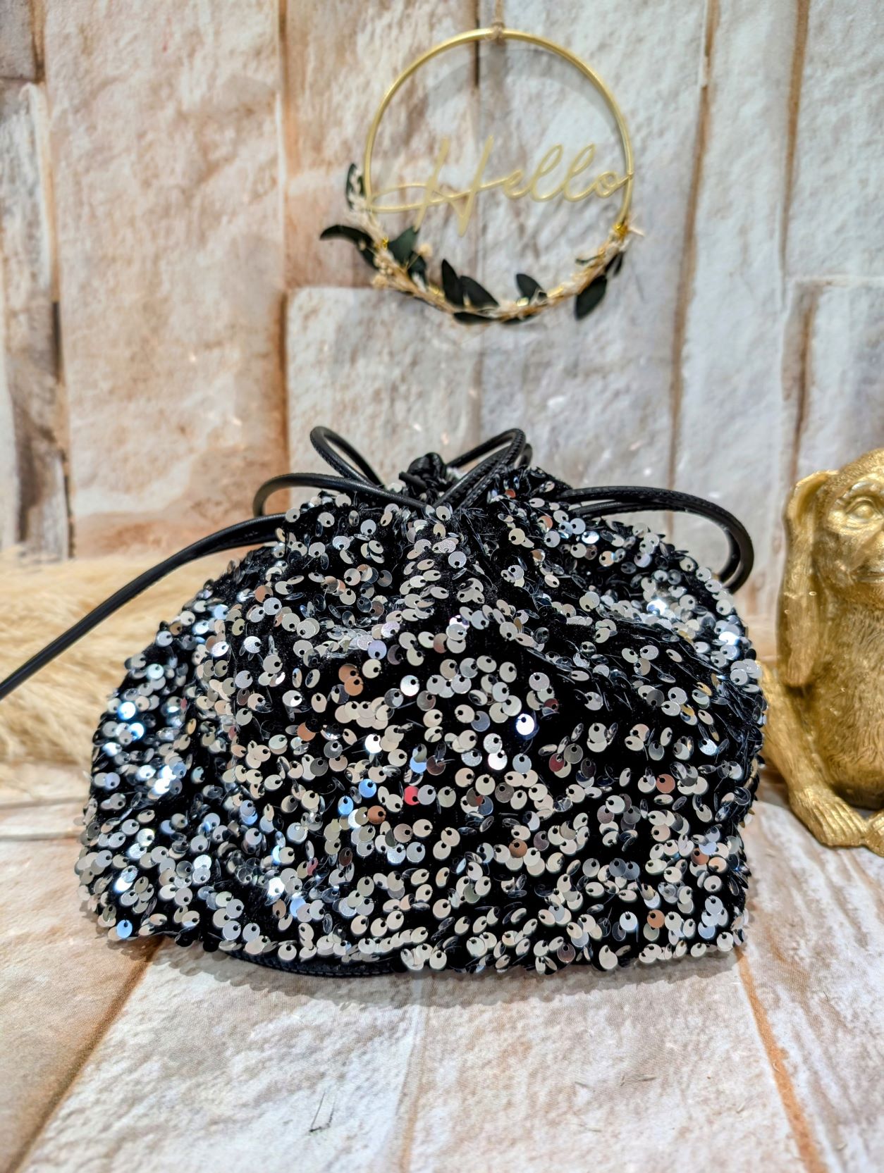 Sac Boule Sequin Argent – Image 3