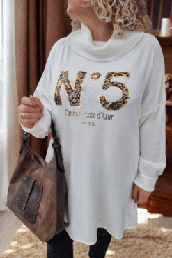 Pull Blanc N°5