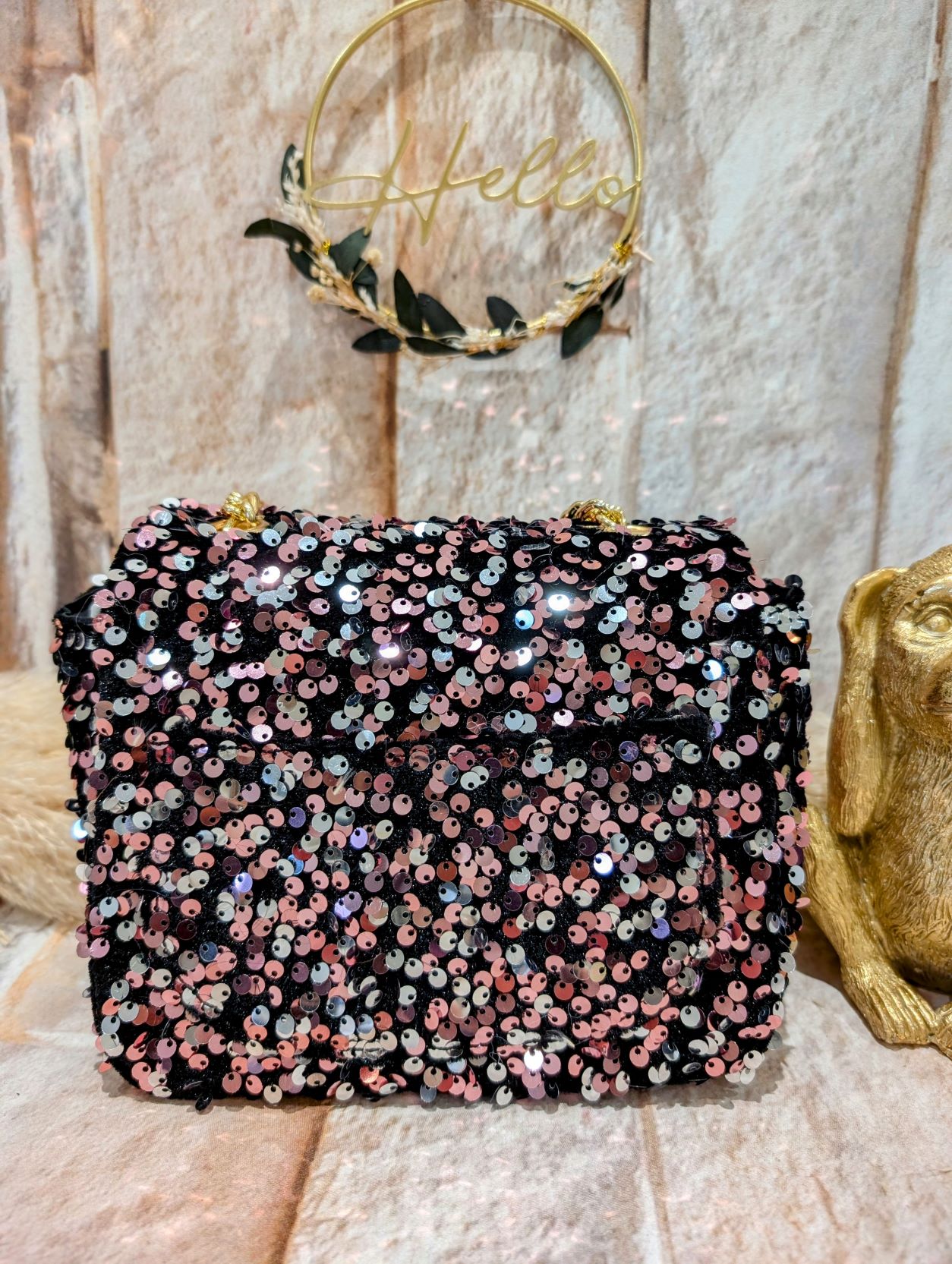 Sac Sequin Rose – Image 2