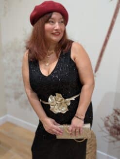 Robe Longue Noire Sequin