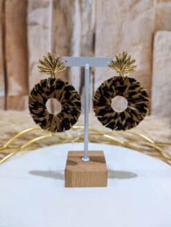 Alternative view of Boucles Tissu Léopard