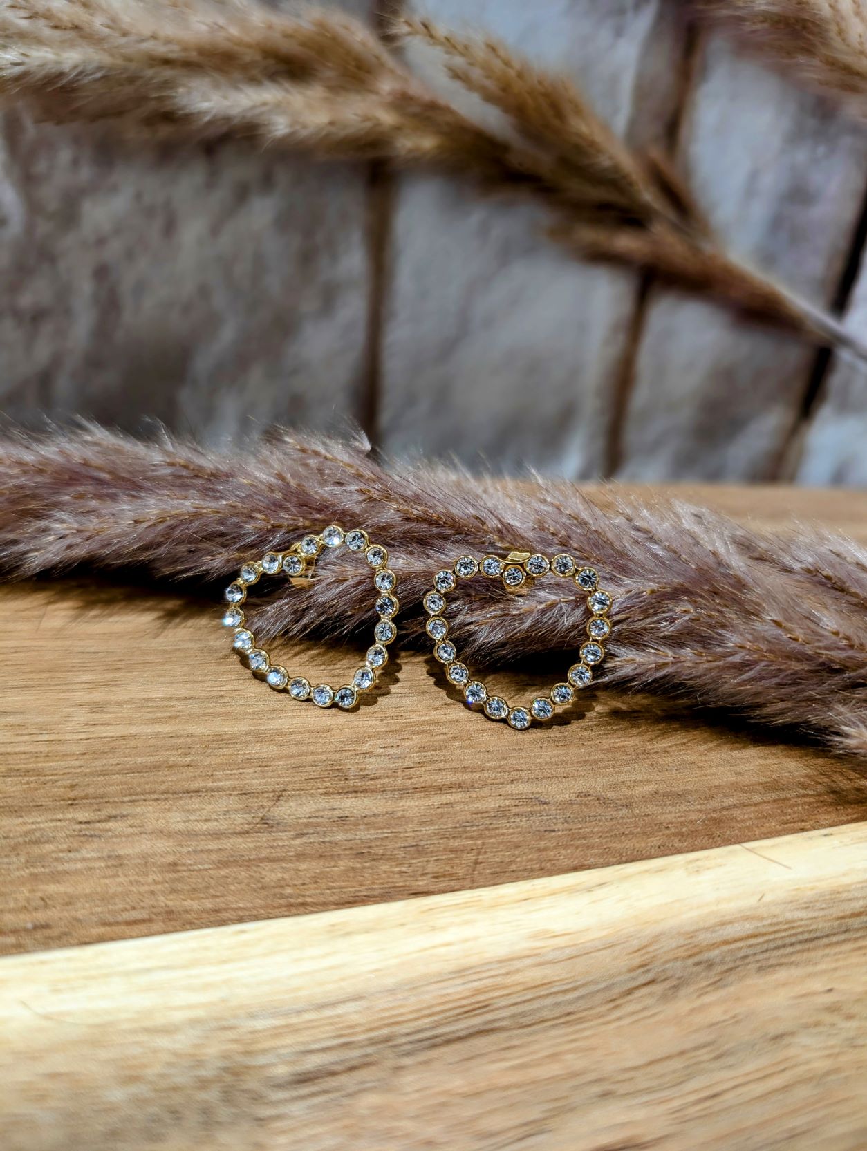 Boucles Cœur Strass – Image 3