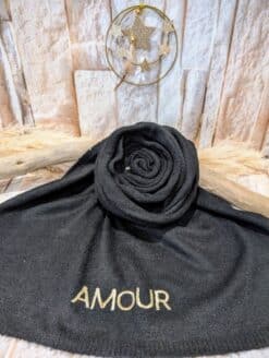 Echarpe Noire Amour