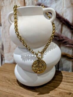 Collier Pastille Martelé