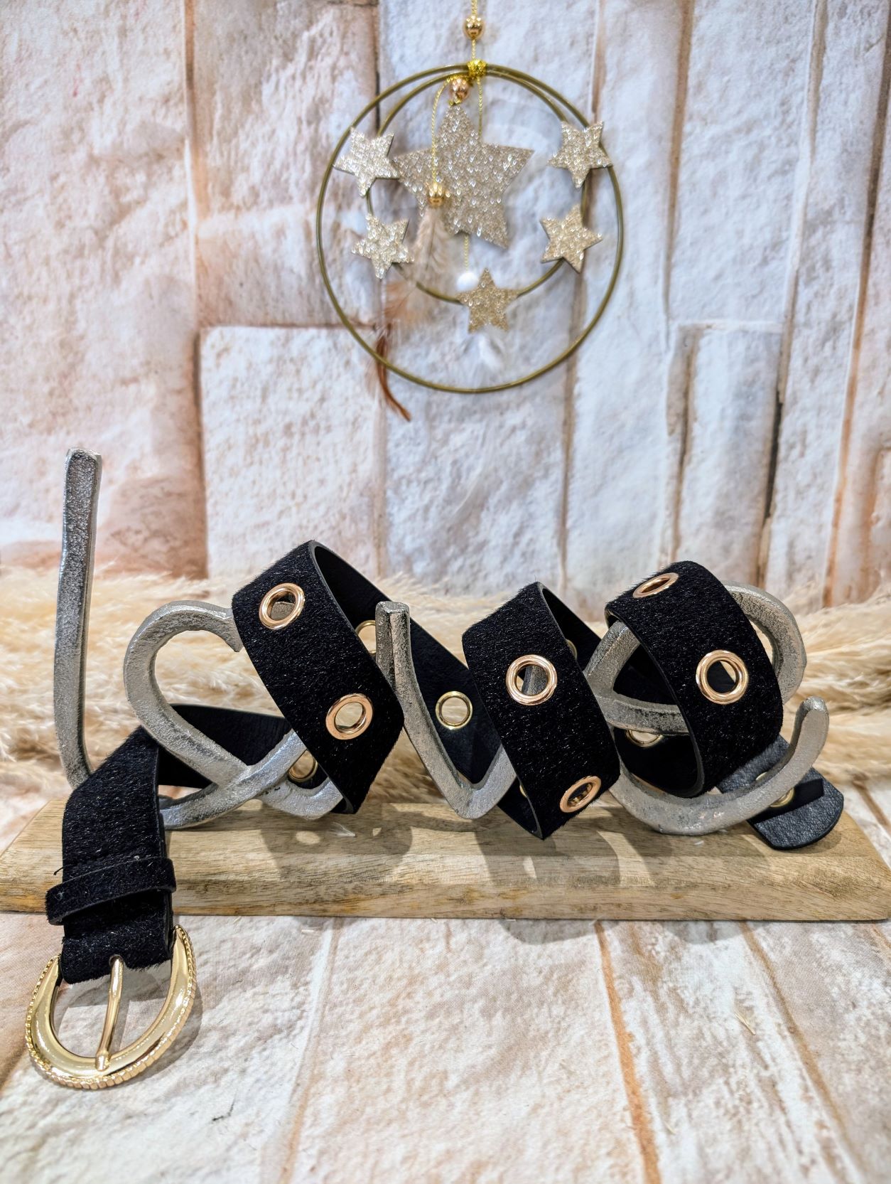 Ceinture Velours Anneaux Dorés - Image 2