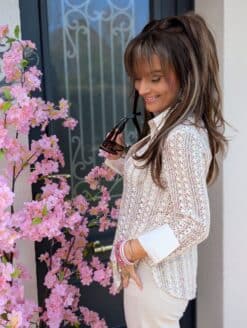 Chemise mailles Floriane💖