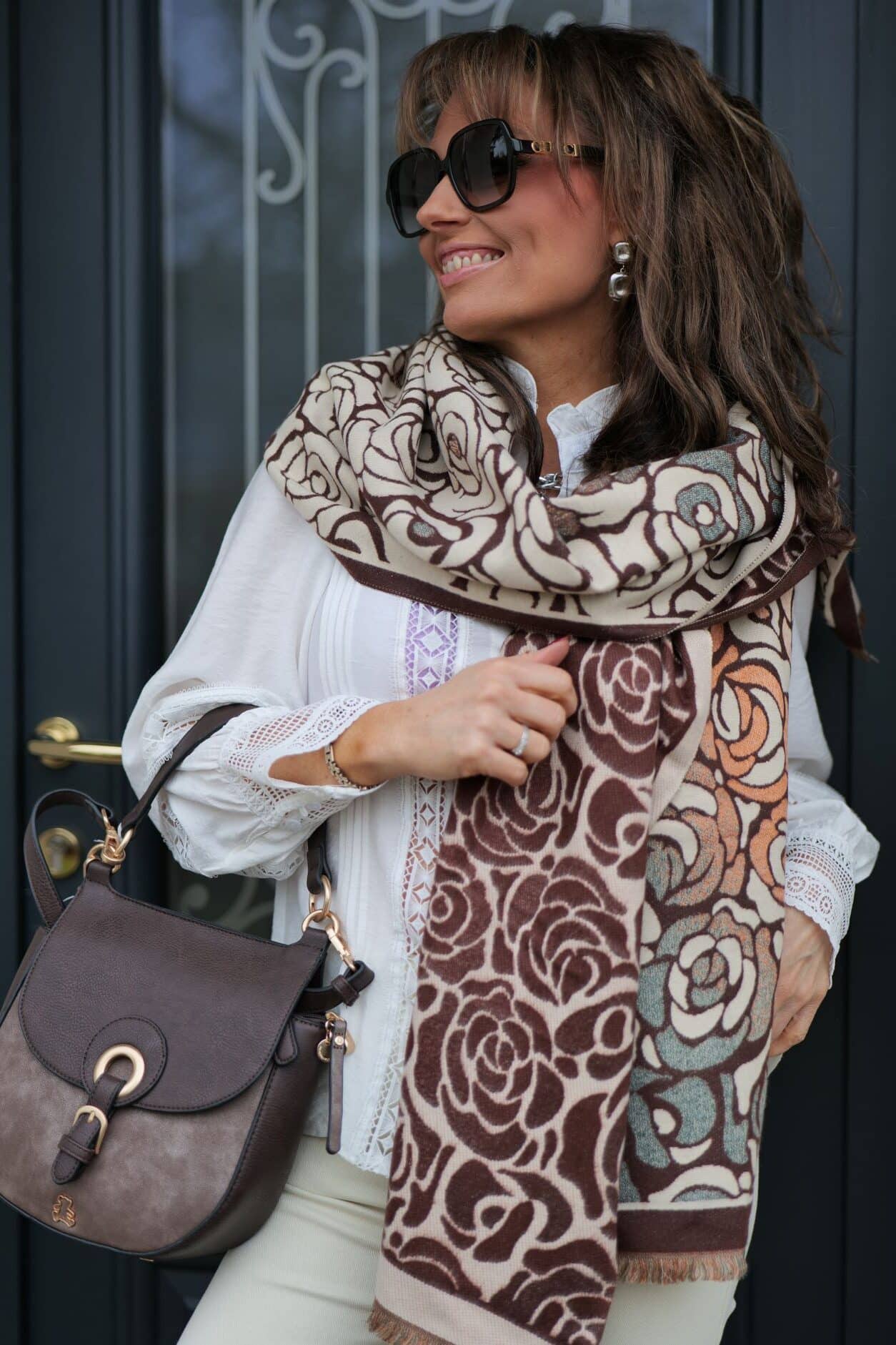 Écharpe Manoukian Rosa Choco