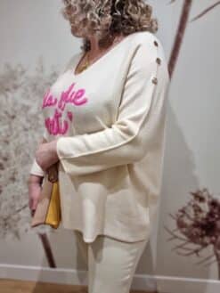 Pull Beige Dolce Vita Rose – Image 3