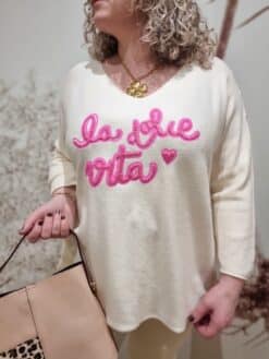 Pull Beige Dolce Vita Rose – Image 4