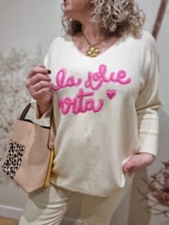 Pull Beige Dolce Vita Rose
