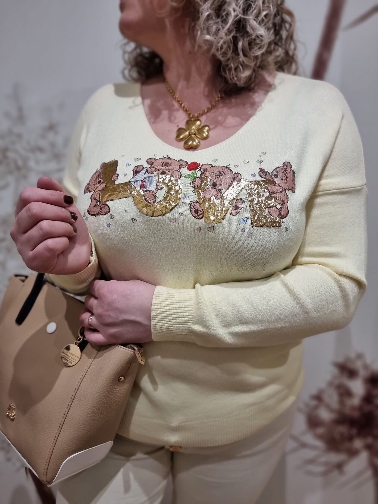 Pull Jaune Nounours Love - Image 4