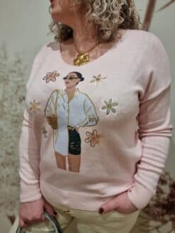 Pull Women Rose - Image 2