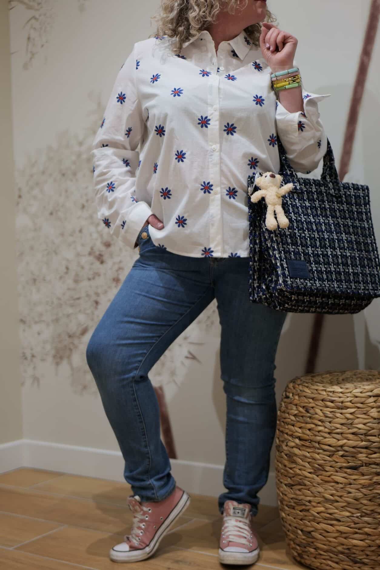 Chemise Fleur Bleue
