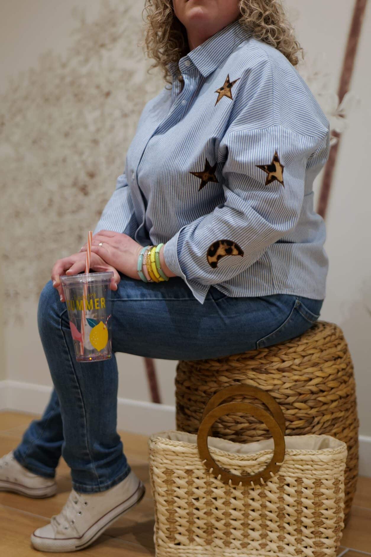 Chemise Bleue Rayée🌙⭐ – Image 5