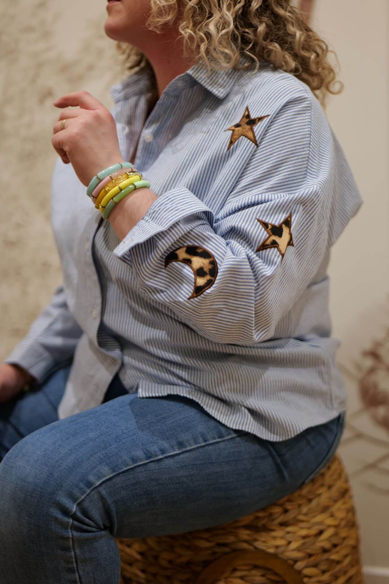 Chemise Bleue Rayée🌙⭐ – Image 4