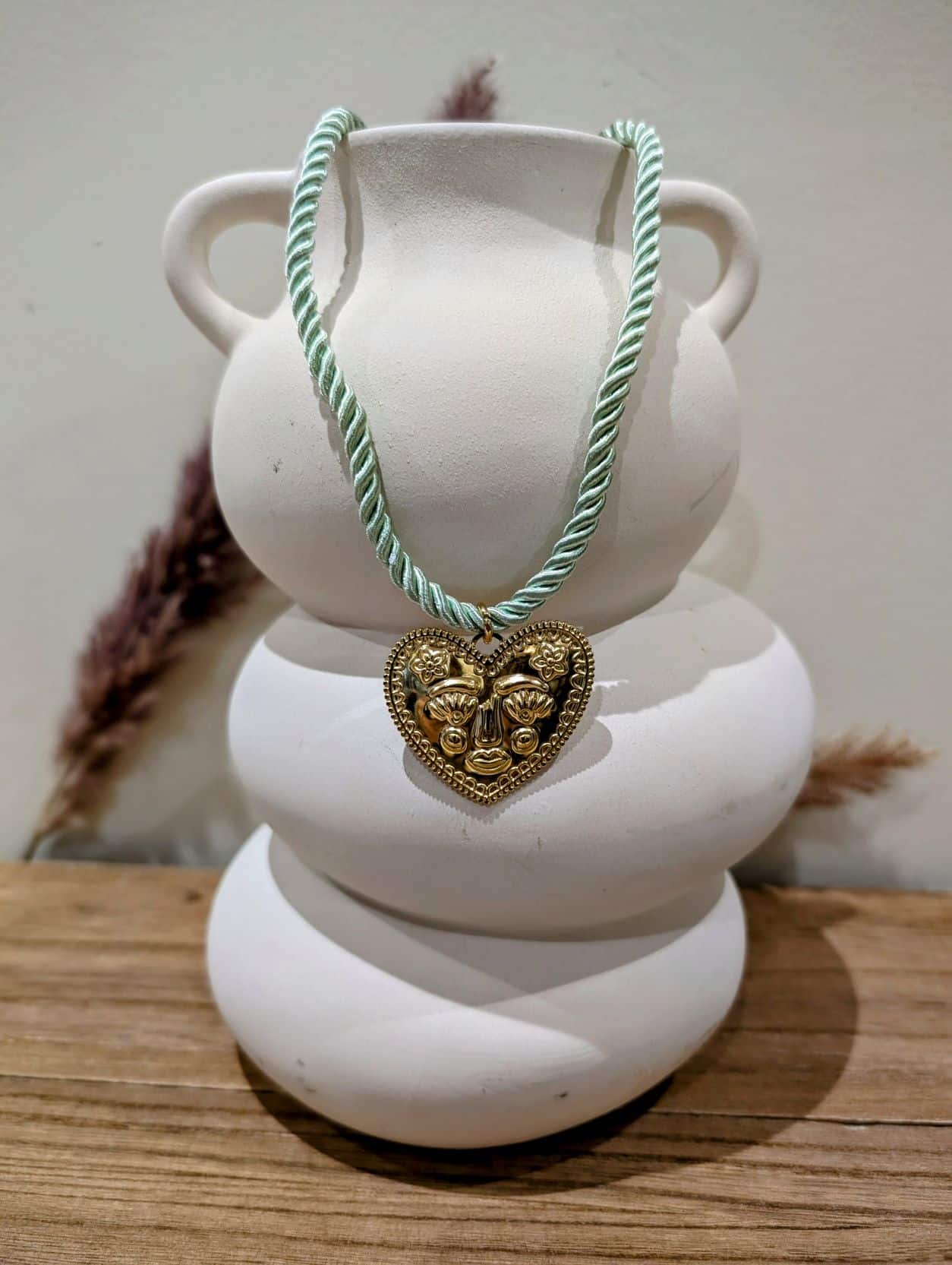 Collier Visage Cœur