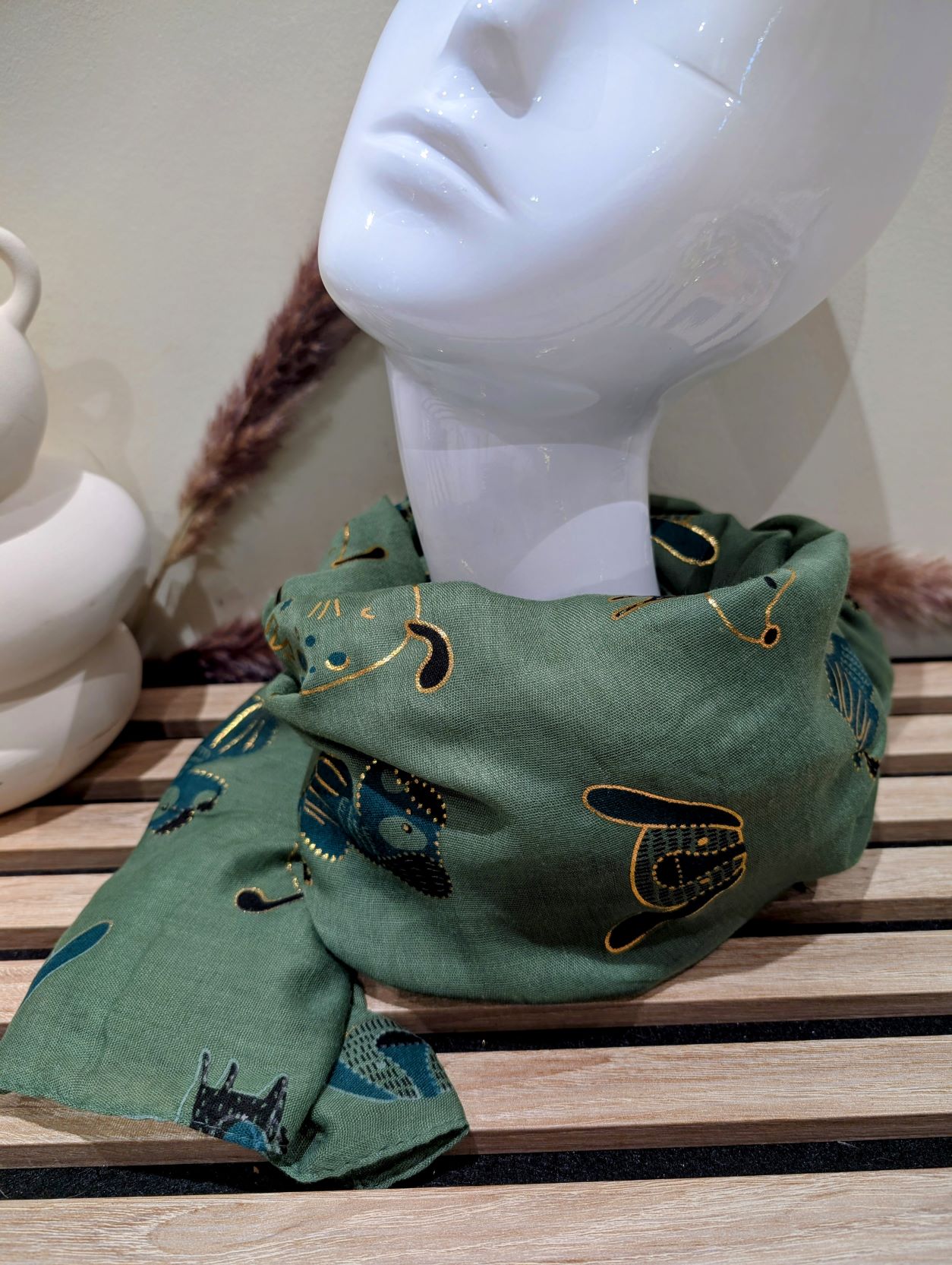 Foulard Dogs Vert – Image 3