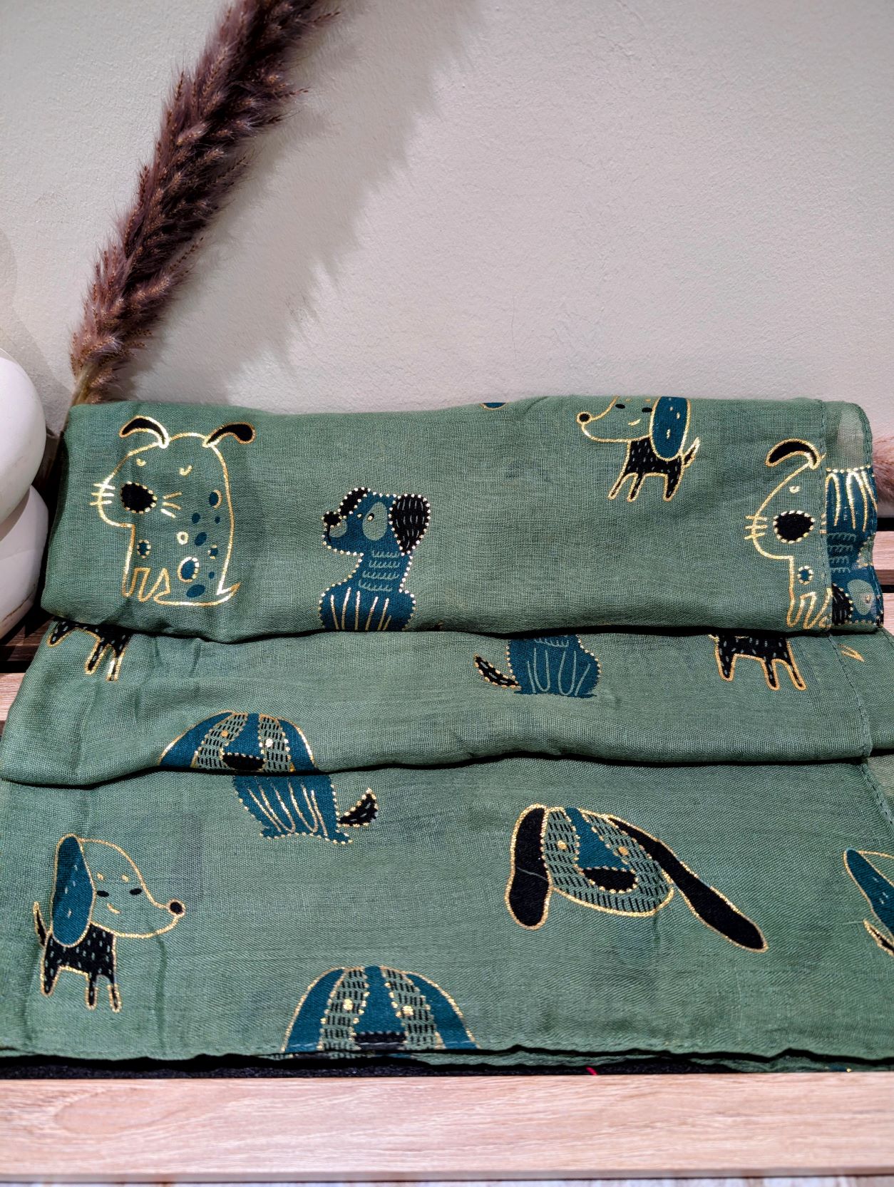 Foulard Dogs Vert – Image 4