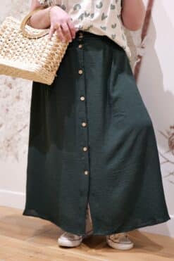 Jupe Fluide Vert Sapin