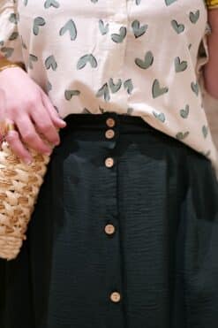 Alternative view of Jupe Fluide Vert Sapin