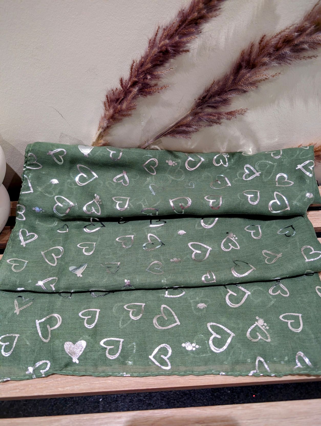 Foulard Valentine’s Vert – Image 2