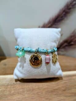 Alternative view of Bracelet Multipampilles Pièce Bandana Vert