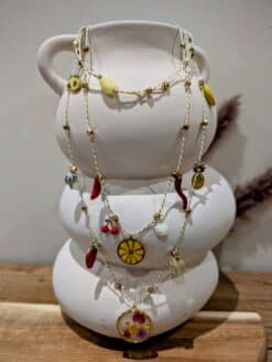Collier Fleur Séchée Ecru