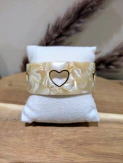 Jonc Marbré Beige Cœur
