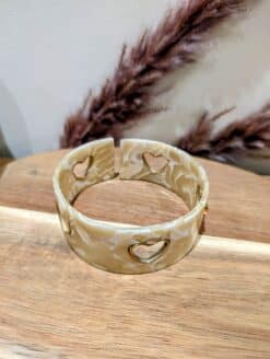 Alternative view of Jonc Marbré Beige Cœur