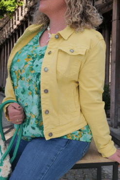 Veste en Jean Jaune