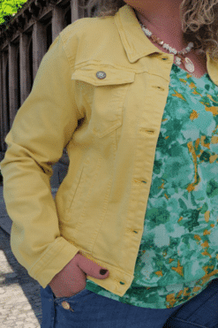 Alternative view of Veste en Jean Jaune