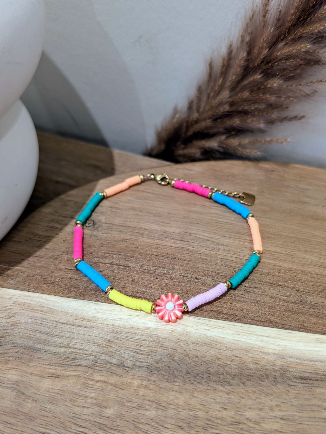 Chaîne de Cheville Fleur Multicolore