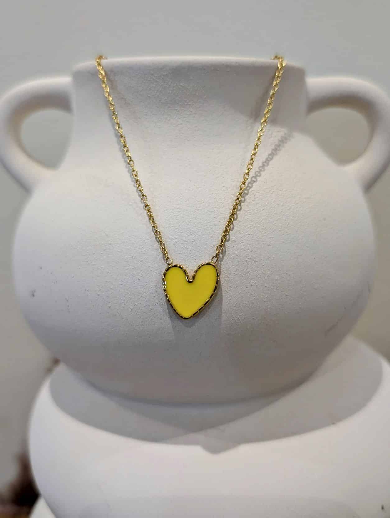 Collier Cœur 💛Jaune