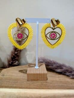 Alternative view of Boucles💛Œil Perle Jaune