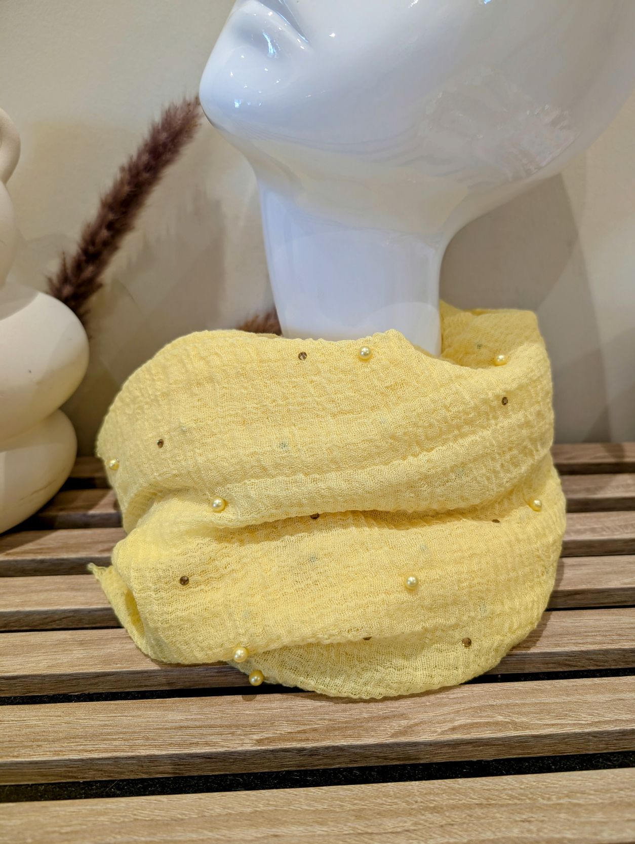 Echarpe Gérard Pasquier Perle Jaune