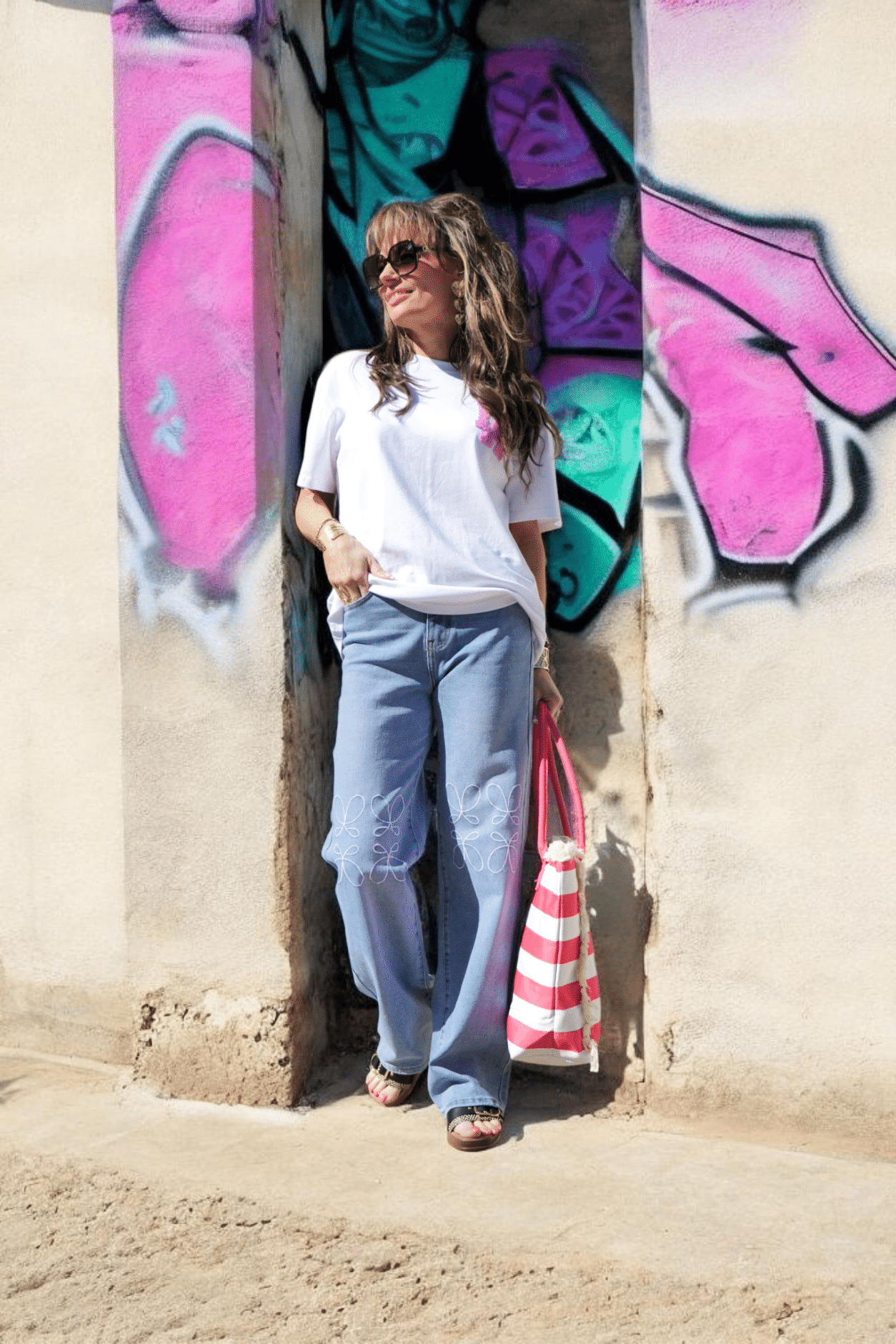 Tee Shirt Los Angeles Rose – Image 3