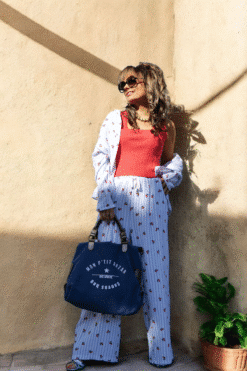 Pantalon Rayé🍒 Bleu