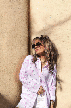 Alternative view of Chemise Rayée 🍒Rose