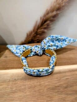 Jonc Ruban Fleur Bleu