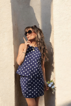 Jupe à Pois Marine