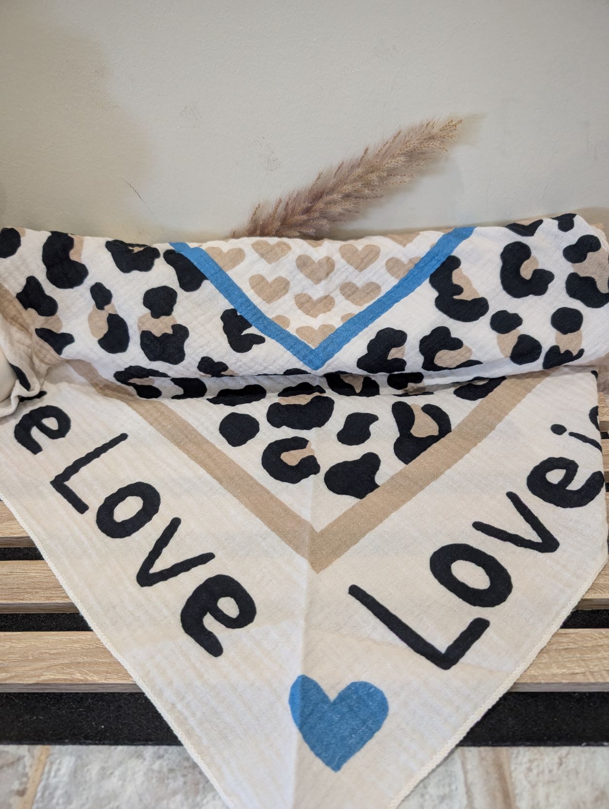 Echarpe Loveis Léopard Beige