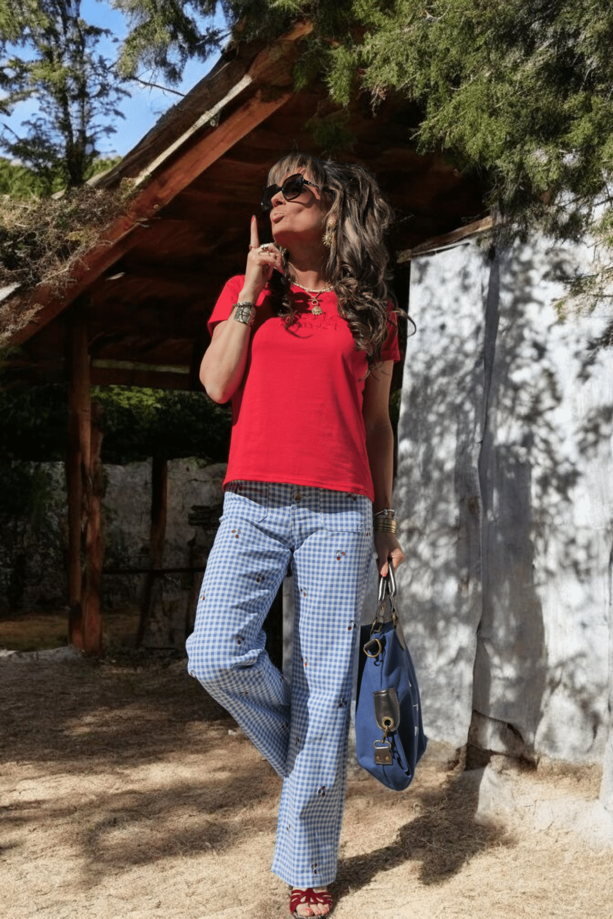 Pantalon Vichy 🍒 Bleu - Image 6