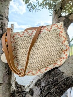 Alternative view of Sac Paille Beige