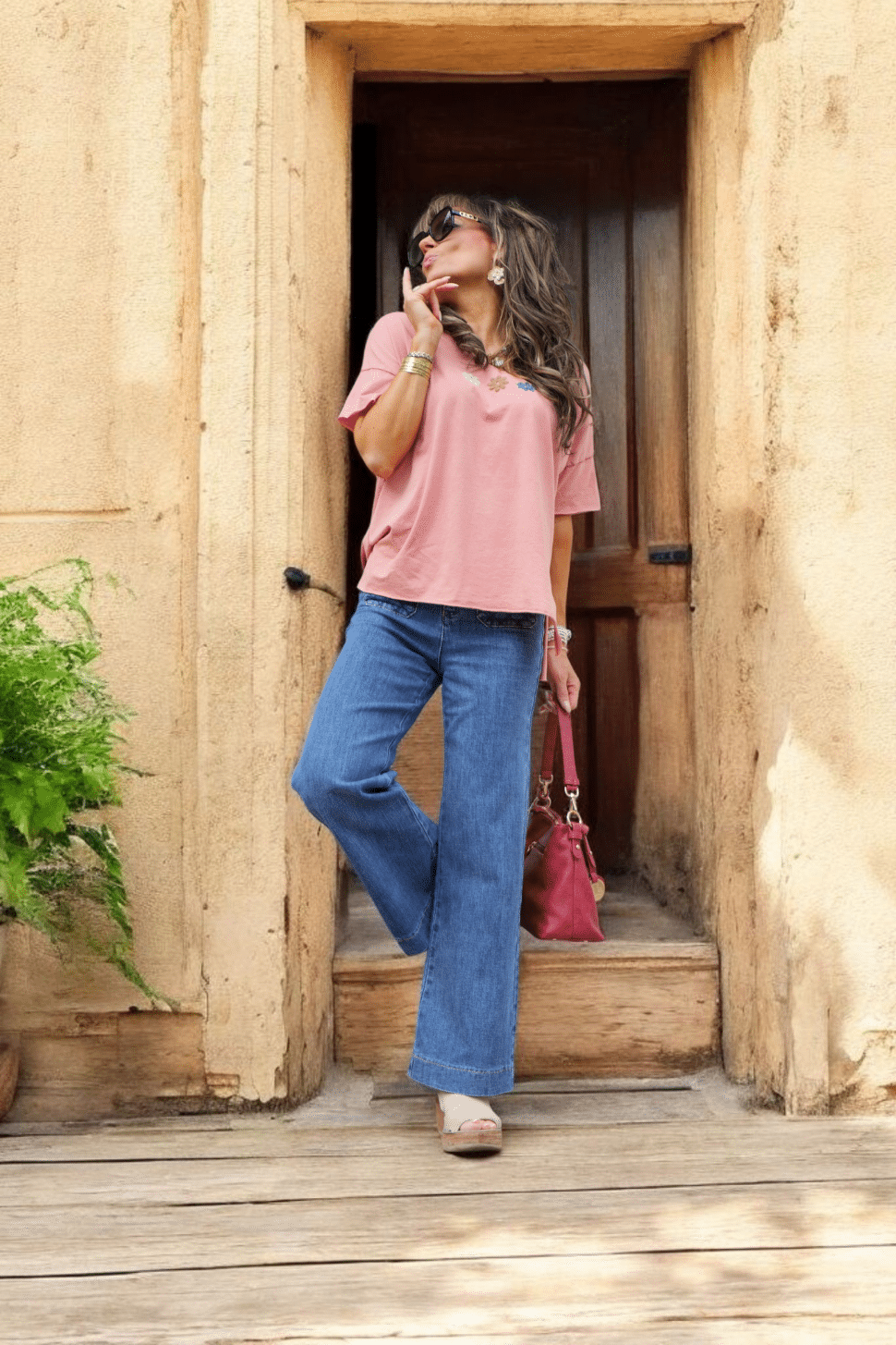 Tee Shirt Karl Vieux Rose – Image 4