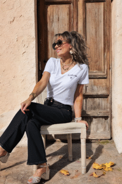 Tee Shirt Blanc "Dolce Vita"