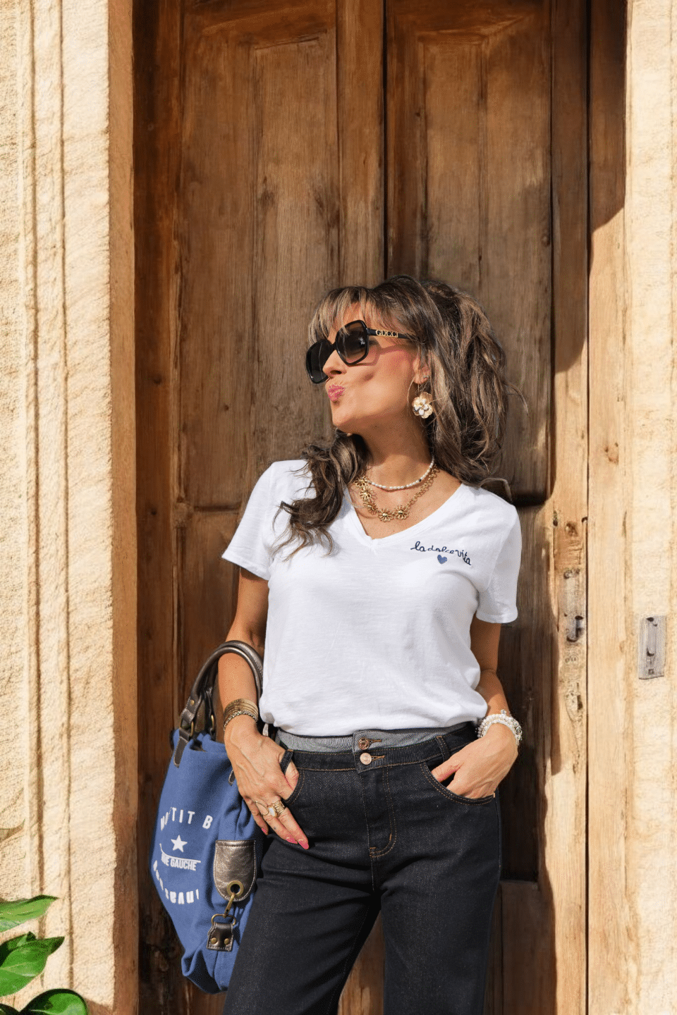 Tee Shirt Blanc "Dolce Vita" – Image 2